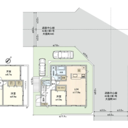 4LDK、土地面積140.05m2、建物面積102.67m2(間取)