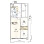 間取 2LDK、専有面積：63.35m2、バルコニー面積：13.71m2、ルーフバルコニー面積：7.50m2