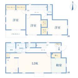 4LDK、土地面積132.50m2、建物面積105.98m2(間取)