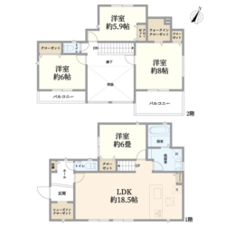 4LDK＋WIC+SIC+PANTRY、土地面積195.93m2、建物面積109.29m2(間取)