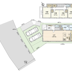 3LDK+PANTRY、土地面積136.88m2、建物面積101.02m2(間取)