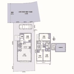 4LDK＋PANTRY、土地面積119.27m2、建物面積95.2295.22m2(間取)