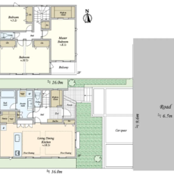 4LDK＋WIC+SIC+PANTRY、土地面積155.10m2、建物面積113.02m2(間取)