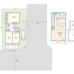 3LDK、土地面積107.96m2、建物面積85.88m2(間取)