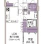 間取 3LDK＋WIC、専有面積：76.38m2、バルコニー面積：10.96m2