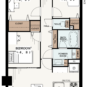 間取 3LDK、専有面積：68.57m2、バルコニー面積：10.80m2