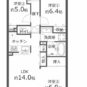 間取 3LDK、専有面積：68.87m2、バルコニー面積：10.80m2