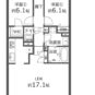 間取 2LDK＋WIC、専有面積：66.40m2、バルコニー面積：10.80m2