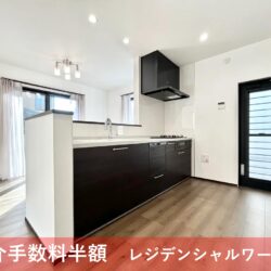 オープンカウンターキッチン　食器洗い乾燥機付