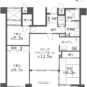 間取 3LDK、専有面積：83.37m2、バルコニー面積：9.45m2