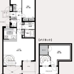 3LDK＋WIC、専有面積：102.92m2、バルコニー面積：2.55m2、テラス面積：5.10m2、専用庭面積：15.15m2(間取)