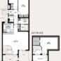 間取 3LDK＋WIC、専有面積：102.92m2、バルコニー面積：2.55m2、テラス面積：5.10m2、専用庭面積：15.15m2