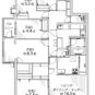 間取 5LDK＋2WIC、専有面積：107.40m2、バルコニー面積：12.31m2