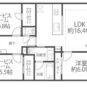 間取 1LDK＋2S＋2WIC、専有面積：80.30m2、バルコニー面積：14.60m2