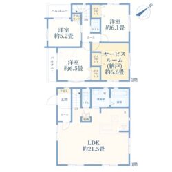 3SLDK、土地面積125.29m2、建物面積99.98m2(間取)