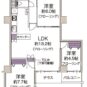 間取 3LDK＋SIC、専有面積：85.13m2、バルコニー面積：2.44m2、テラス面積：3.46m2、専用庭面積：31.25m2