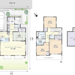 4LDK+S（納戸）、土地面積125.17m2、建物面積96.23m2 三井不動産旧分譲「ファインコート青葉台ザ・プレミア」(間取)