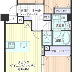 3LDK、専有面積：70.44m2、バルコニー面積：6.05m2(間取)