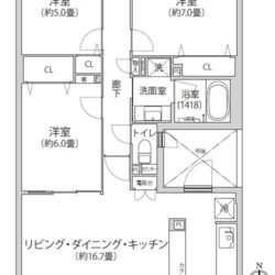 3LDK、専有面積：77.71m2、バルコニー面積：10.08m2(間取)