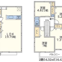 4LDK+SIC、土地面積138.60m2、建物面積105.66m2(間取)