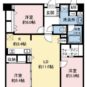 間取 3LDK＋WIC、専有面積：74.04m2、バルコニー面積：13.77m2