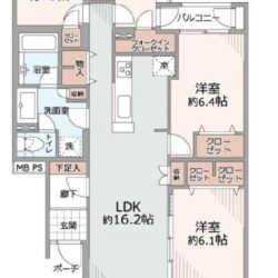 4LDK＋WIC、専有面積：83.42m2、バルコニー面積：12.62m2(間取)