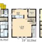 間取 2LDK＋S+PANTRY、土地面積59.71m2、建物面積99.36m2