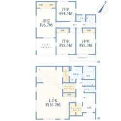 4LDK＋WIC+SIC+PANTRY、土地面積156.96m2、建物面積111.78m2(間取)