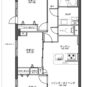 間取 3LDK、専有面積：60.50m2、バルコニー面積：19.13m2